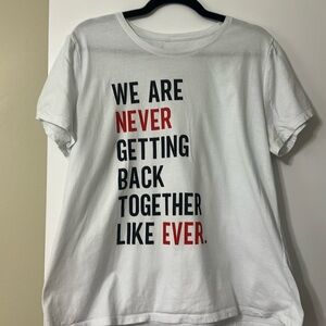 Taylor Swift Red Inspired T Shirt Size XL